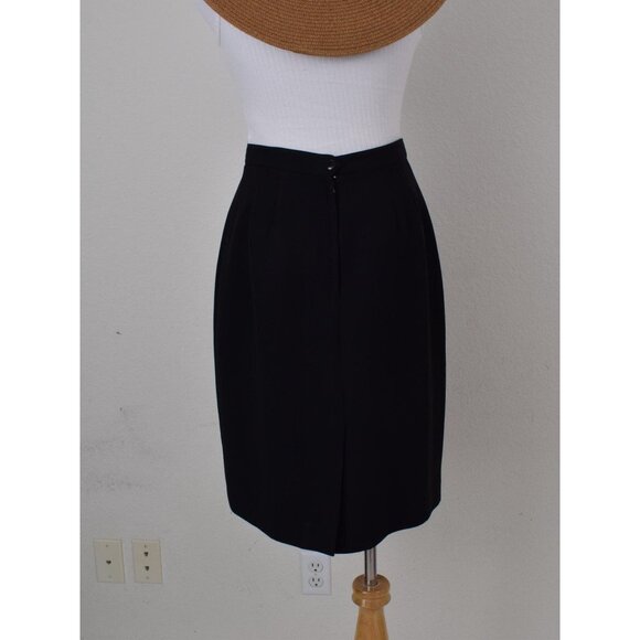Vintage 90s Black Pencil Skirt size 8P - Picture 3 of 10